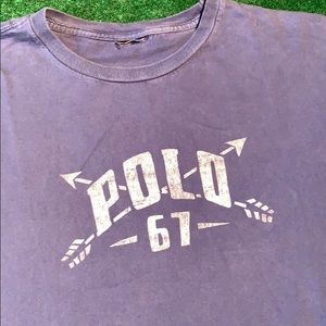 Vintage polo t shirt faded blue 2X cut tag